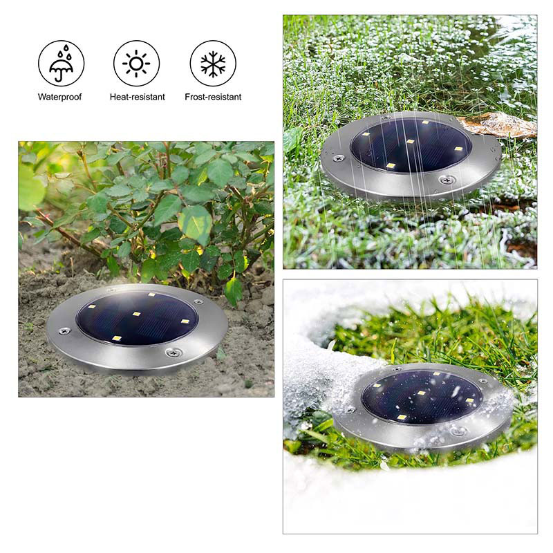 MD-21020 5 LEDs Solar Powered Disc Light